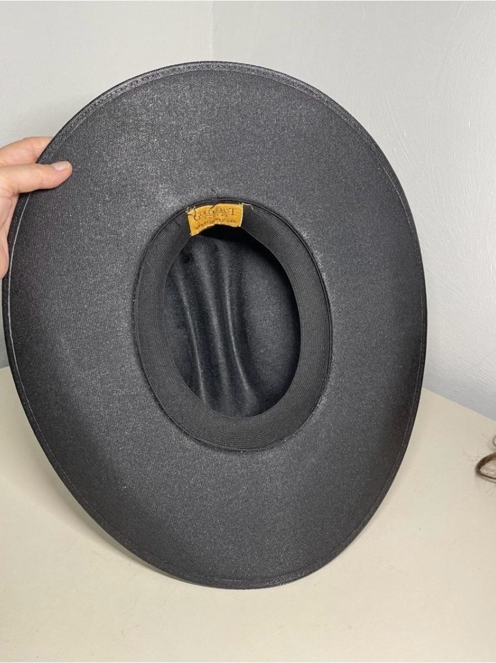 Gold Coast Sunwear Straw Black Wide-Brim Western Hat - Picture 7 of 7